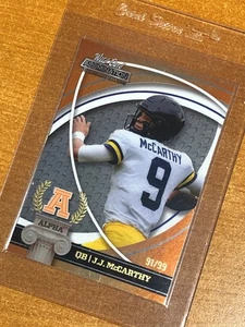 JJ McCarthy Wild Card Football Alumination Alpha /99 Michigan Minnesota Vikings - Picture 1 of 3