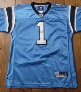 Reebok NFL Equipment Youth Size L  Carolina Panthers Cam Newton #1 Jersey Stitch - Picture 1 of 7