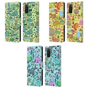 HEAD CASE DESIGNS PREHISTORIC PATTERNS LEATHER BOOK CASE FOR SAMSUNG PHONES 2 - Picture 1 of 9