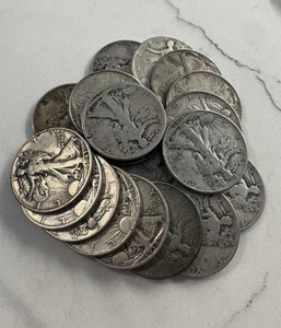 Liberty Walking Half Dollar - Roll - Mixed Dates/Condition - INV#7591 - Picture 1 of 2