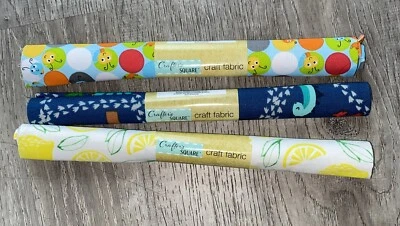 Juego/3 cuartos de grasa 20" x 21” animales/limones tela artesanal de algodón nuevo Foto 1 de 2