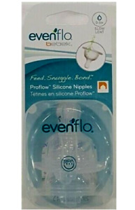 evenflo© PROFLOW™ BEBEK© Silicone Nipples BPA FREE 2 Pack Baby Bottle Nipple