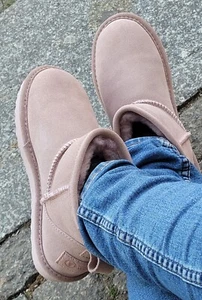 Natural World zapatos Kansas 7303 403 rosa claro mujer cuero auténtico barco de invierno - Imagen 1 de 11