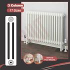 Central Heating 3 Column Radiators KORONA White Horizontal Designer (17 Sizes)