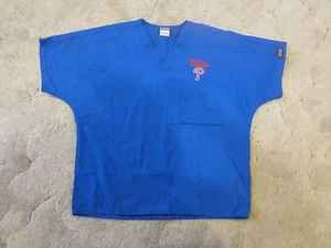 Cherokee Workwear Scrub Top Small Phillies - Picture 1 of 3