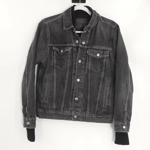 Levi's Black Stonewash Denim Trucker Jacket Snap Kids Large L 57531 - Picture 1 of 7
