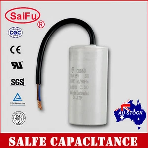 CBB60 Appliance Motor Run Capacitor wire Lead AC 450V 50/60Hz 20uF OZ SELLER - Picture 1 of 3
