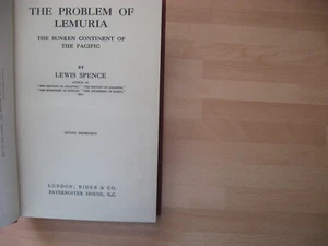 Lewis Spence rare The Problem of Lemuria 1933 Rider Lost Sunken Continent myth - Imagen 1 de 24