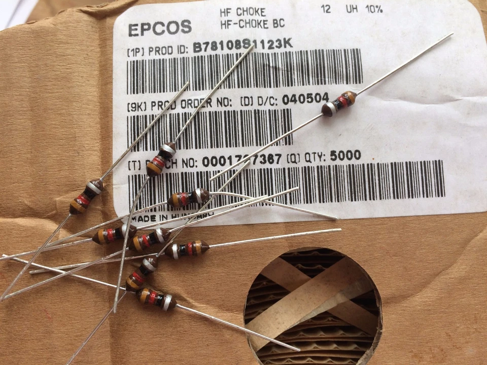 Axial inductor 12uh 10% 650mA made by Epcos B78108-S1123K 30pcs £4.95 Z1197 - Image 1 of 1