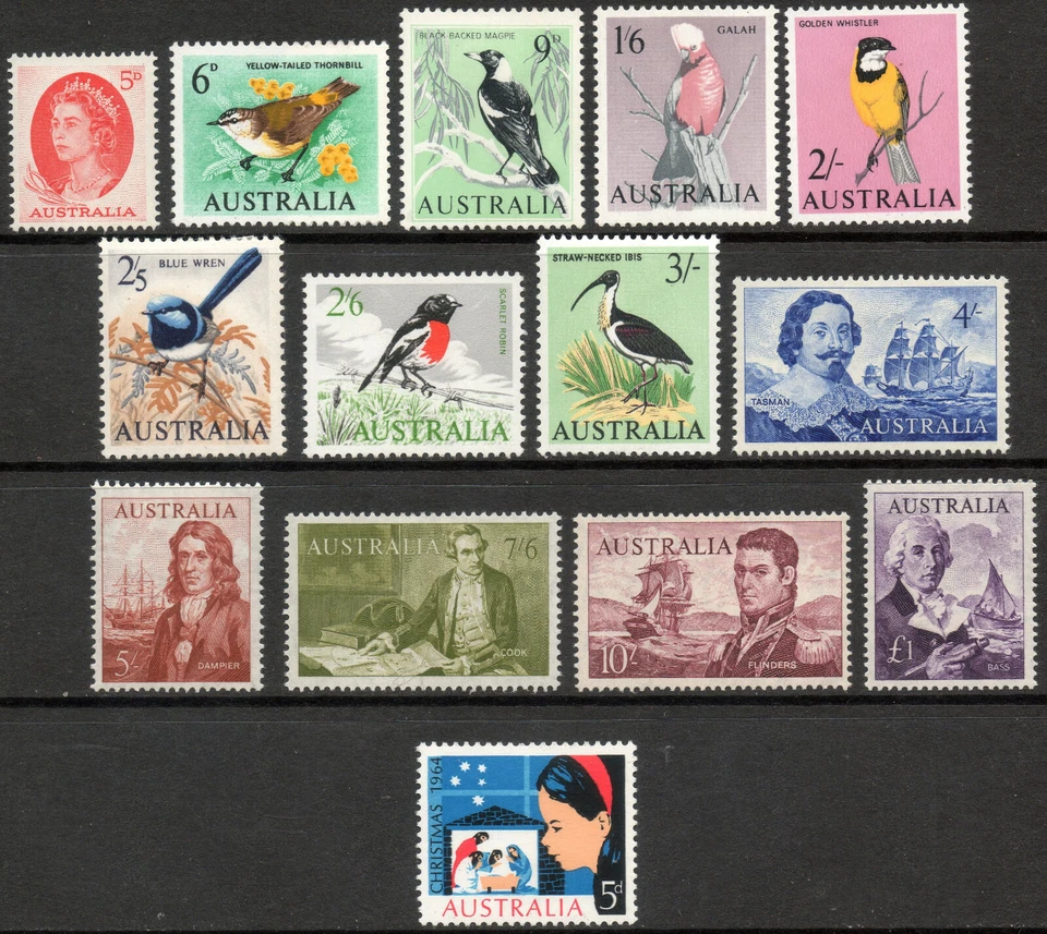 Australia 1963-65 QEII Birds Navigators Christmas (Less SG360 £2) MM - Image 1 of 1