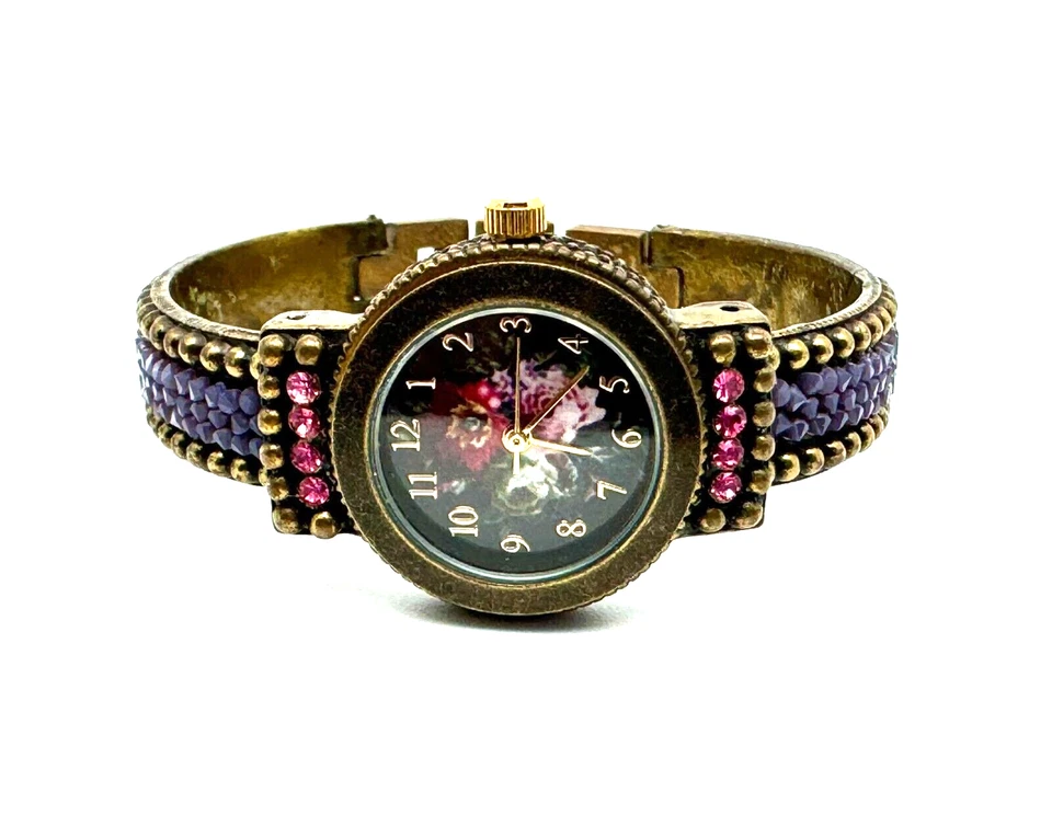 Reloj de Michal Negrin correa de metal con cristales azules #1881# Foto 1 de 4