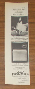 Rzadka reklama zapalniczka gazowa CONSUL ROYAL - Perfect Technik 1966