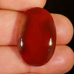 27 CT 5X19X29 mm RARE NATURAL RED SUPERIOR AGATE OVAL CABOCHON GEMSTONE CC-138 - Picture 1 of 5