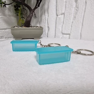 Vintage Tupperware Schlüsselanhänger Miniatur Behälter - 2er Set - 90er Jahre Sammlerstück - Bild 1 von 10
