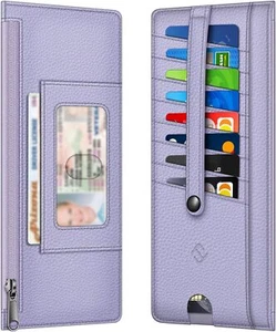 RFID Blocking Wallet Holder Slim Credit Card Wallet Holder Change Pouch 9 Card - Picture 1 of 17