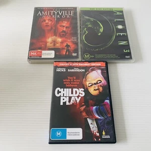 Horror Collection 3 DVD Amityville Horror Alien 3 & Child’s Play Chucky - Picture 1 of 6
