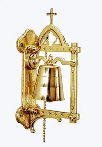 Einzelne Heiligtum Wandglocke Knospenstil katholisch lange Kette 60" L - Bild 1 von 1