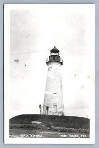 PORT ISABEL TX LIGHT HOUSE 1945 VINTAGE REAL PHOTO POSTCARD RPPC - Picture 1 of 2