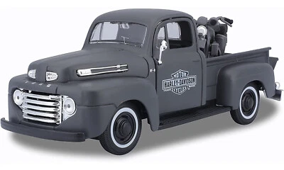 Maisto Ford F1 Pick-up '48+ Harley Wla Flathead '42 Negro Escala 1:24 Modelo - Imagen 1 de 4