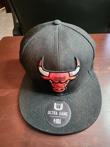 Chicago Bulls Ultra Game Black Snapback Hat Bull Under Bill - Picture 1 of 14