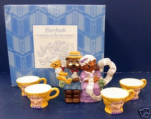 Dept 56 Goldilocks & 3 Bears Teaset- #13301- New In Box- RETIRED - Bild 1 von 11