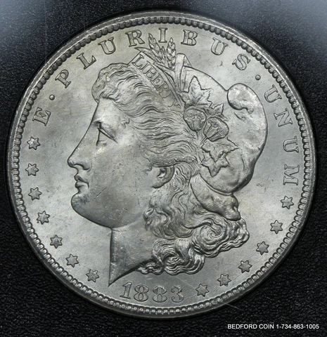 BRILLIANT UNCIRCULATED 1883-CC GSA MORGAN SILVER DOLLAR W/ BOX & COA BU $1 (GEN) Cover