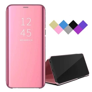 OPPO F15 A91 Smart Mirror Case Automatic Sleep/Wake funktio Flip Case Rose Gold  - Picture 1 of 6