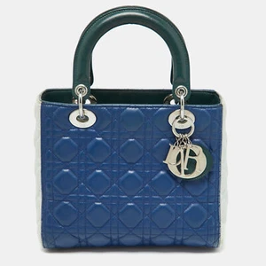 Dior Multicolor Cannage Leather Medium Lady Dior Tote - Picture 1 of 9