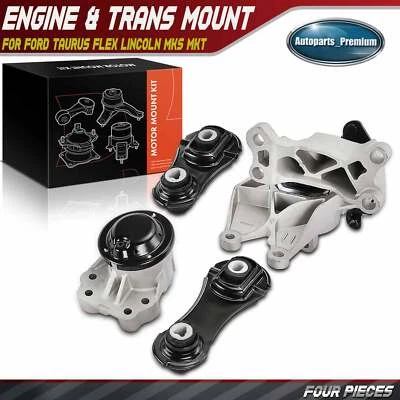 4x Montaje de motor y montaje de transmisión y montaje de puntal de par para Ford Taurus Lincoln Foto 1 de 4