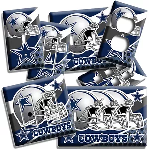 PLACA DE PARED INTERRUPTOR DE LUZ DEL EQUIPO DE FÚTBOL DALLAS VAQUEROS DECORACIÓN DE HABITACIÓN CUEVA HOMBRE - Imagen 1 de 34