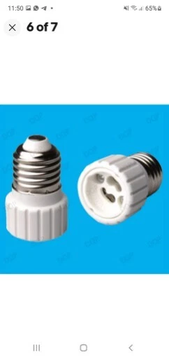 Adapter E27 - GU10 Lamp Socket Converter Socket Lamp Base Socket UK Stock - Image 1 of 4