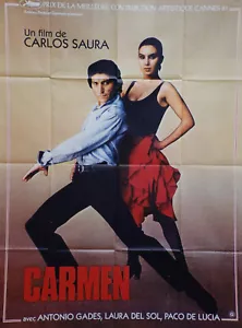 "CARMEN" Affiche originale 1983 (Carlos SAURA, Laura DEL SOL, A. GADES) 120x160 - Imagen 1 de 1