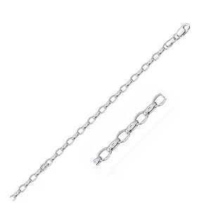 14k Weißgold Oval Rollenarmband (3,20 mm) - Bild 1 von 4