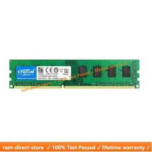 Crucial DDR3 DDR4 8GB 4GB 16GB 1333 1600MHz Ram Desktop Memory 2666 3200MHZ DIMM - Picture 1 of 6