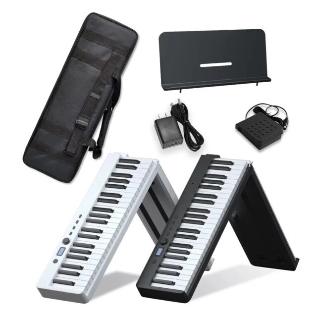 Piano Digital Multifuncional Dobrável, 88 teclas, Teclado eletrônico  portátil, Instrumentos musicais para estudantes