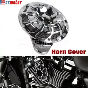 Chrome Spoke Horn Cover Kit For Harley Touring Big Twin Street Road Glide 91-17 - Picture 1 of 5