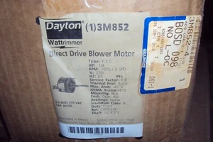 DAYTON 3M852 MOTOR , 1/4 HP , 1075 RPM , 230 V , 48YZ , 60 HZ , 3 SP , HVAC/R - Picture 1 of 3