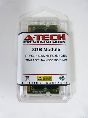 A-TECH 8GB DDR3L PC3L-12800 SODIMM 1600MHz - Image 1 of 2