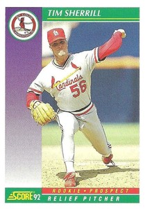 #404 Tim Sherrill - St. Louis Cardinals - 1992 Score Baseball