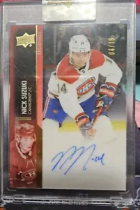 Nick Suzuki 2021-22 Upper Deck Clear Cut Autograph EXCLUSIVES #CC-NS 04/15 - Bild 1 von 3