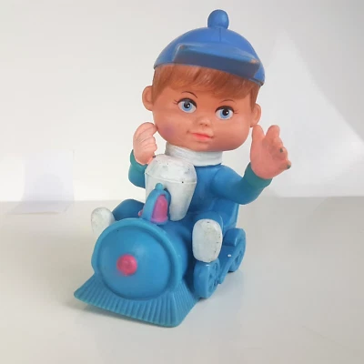 Jouet Pouet-Pouet Vintage Garconnet sur Locomotive Années 60s/70s Collector TBE - Photo 1/4