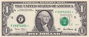 United States Of America, 1 Dollar, 2001, UNC, (Star and special serial number) - Picture 1 of 2