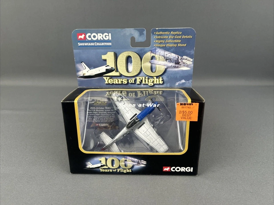 Corgi USAAF North American P-51D Mustang Fighter Aircraft Diecast #CS90091 NIB - Image 1 of 4