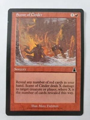 MTG Magic The Gathering Card Scent of Cinder Sorcery Red Urza's Destiny 1999 - Image 1 of 2