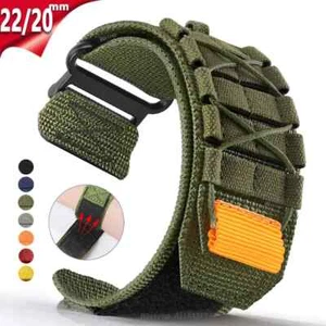 Cinturino Nylon S/L 20/22mm Ricambio Universale Cinturino Sport Orologio BraceletStrap - Foto 1 di 30