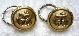 2x org. Marineknöpfe 17mm  für Schulterklappen Bundeswehr Uniform Marine Knopf  - Bild 1 von 2
