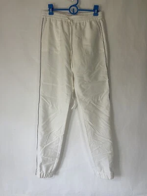 Banana Republic Women's White Athletic Pants Joggers Pull On Drawstring Size 10 - Image 1 of 4