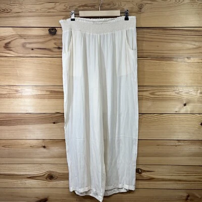 Мягкое окружение со сборками тянуть на брюки большой кремовый чистый широкий карман ноги B113 - Изображение 1 из 4