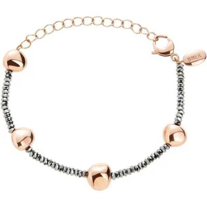 Bracciale Donna BREIL B ROCKS TJ3290 Acciaio Inossidabile Rosè Ematite Nero - Foto 1 di 1