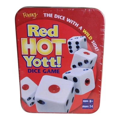 Red Hot Yott! Dice Game 2002 Fundex Tin Container NEW SEALED ORIGINAL PACKAGE - Image 1 of 3